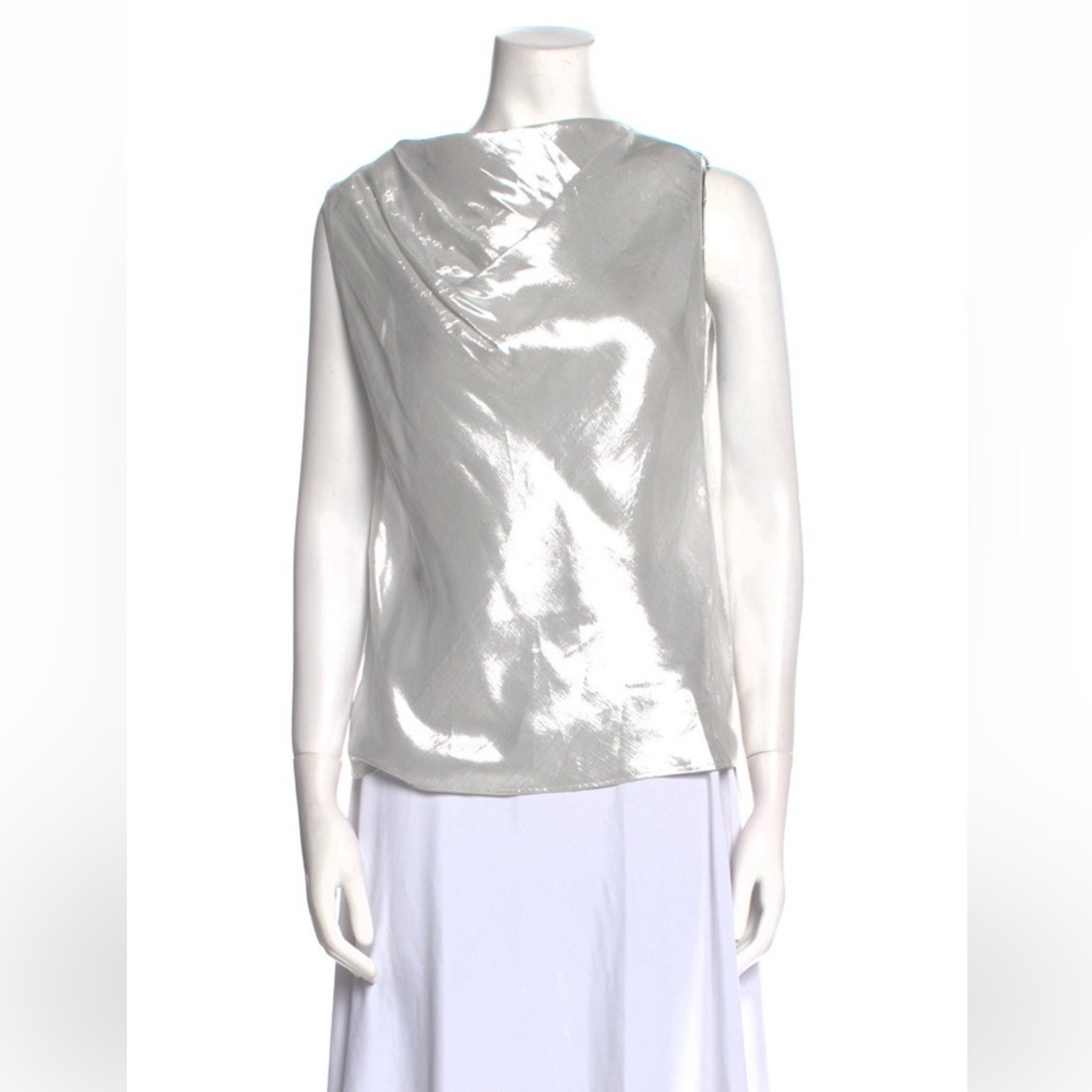 RtA Silver Shiny Sleeveless Camisole